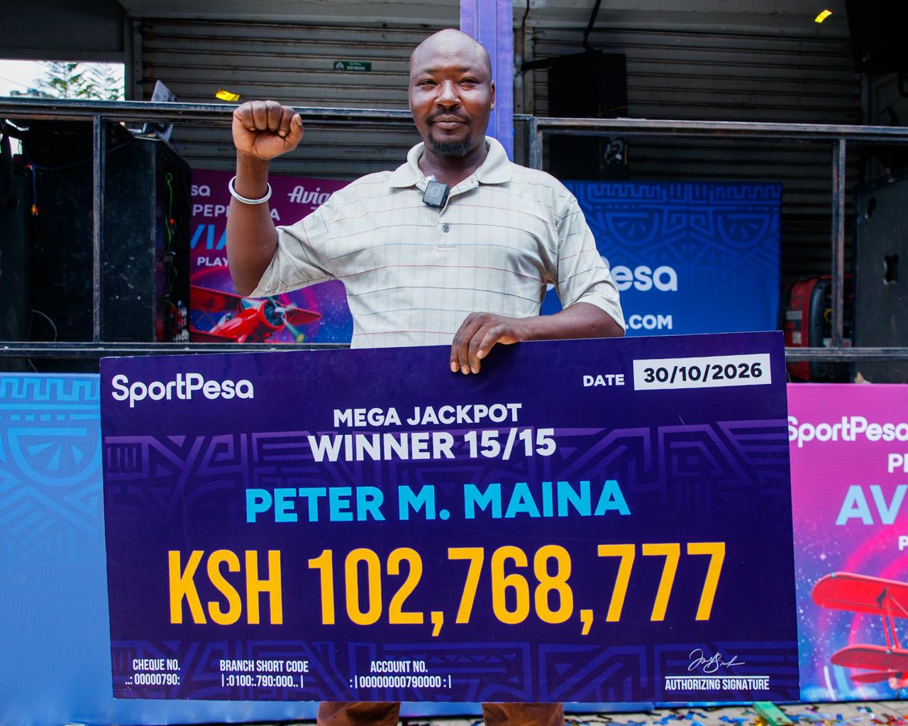 Peter Mwaniki Lands KES 102 Million SportPesa Jackpot