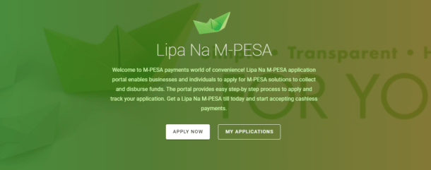 how to apply for lipa na Mpesa toll number online