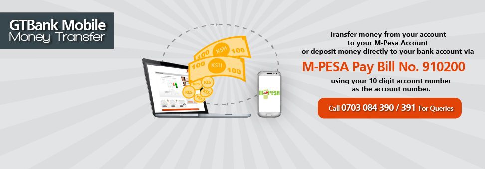 How to deposit money to GTBank account via MPESA