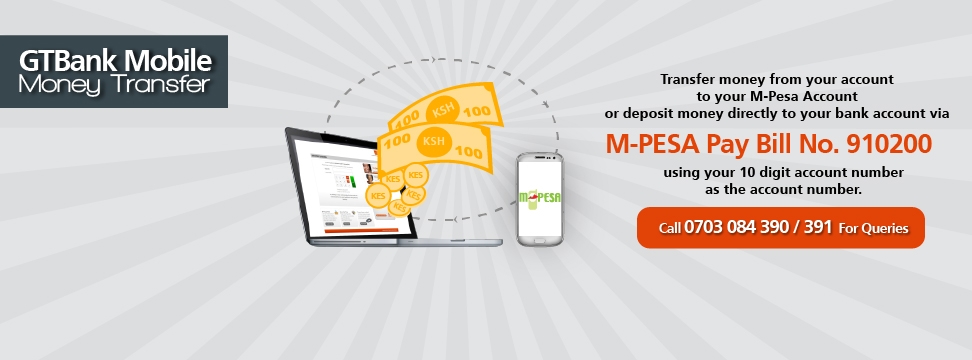 How to deposit money to GTBank account via MPESA