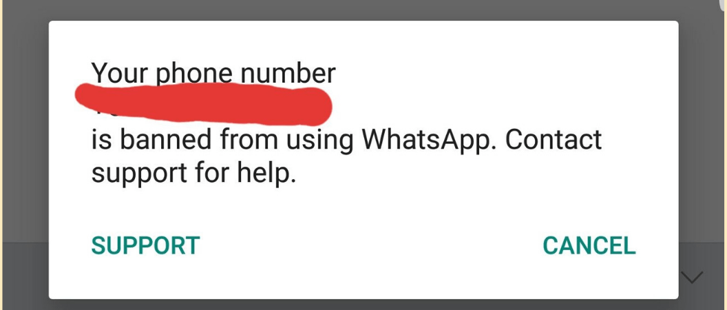 WhatsApp Ban