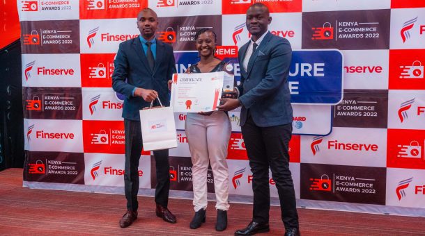 Jiji Kenya Team Receiving the Best Classifieds Award during the E-commerce Awards