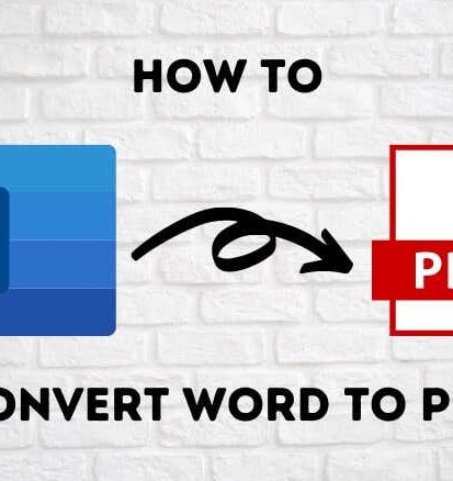How To Convert Word Document To PDF